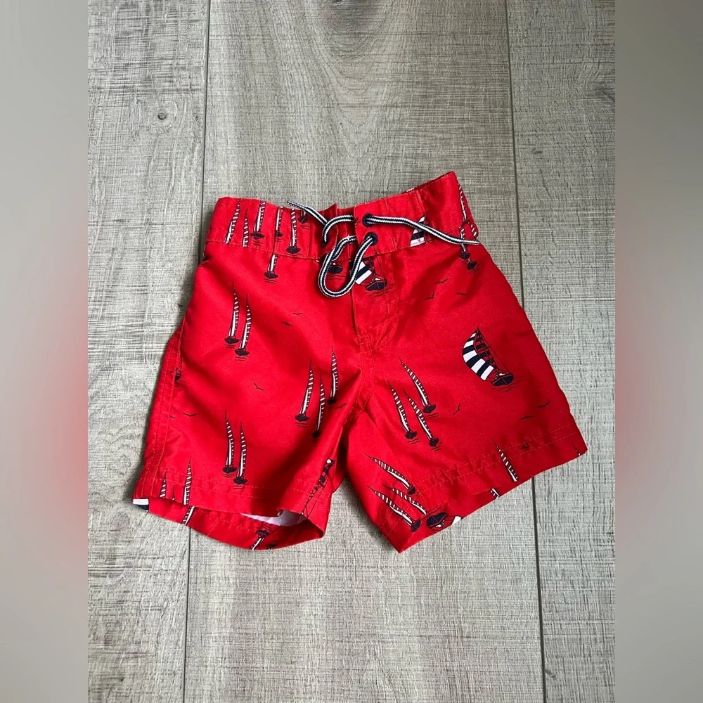 Janie and Jack Red Nautical Baby Shorts 3-6 Months